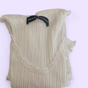 Brandy Melville White Ribbed Tank